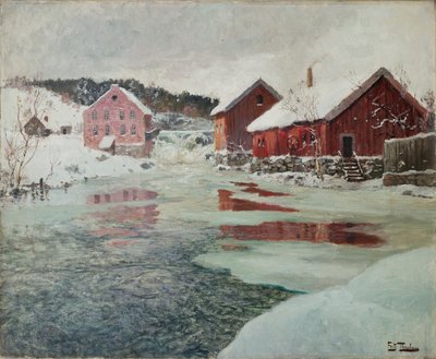 From Akers River by Fritz Thaulow