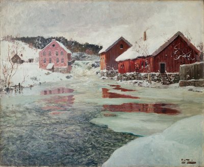 From Akers River by Fritz Thaulow