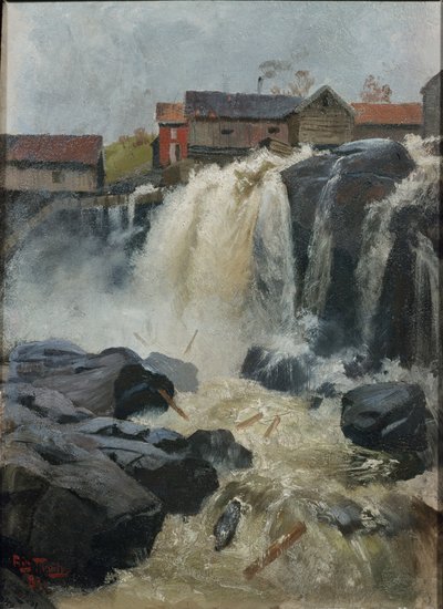 Haug Falls by Fritz Thaulow