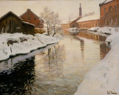 Lysaker River by Fritz Thaulow