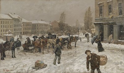 Stortingsplass by Fritz Thaulow