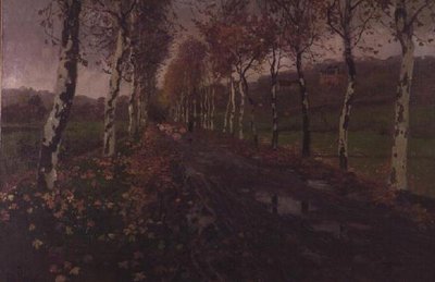 The Avenue of Silver Birches by Fritz Thaulow
