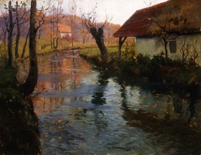 The Mill Stream by Frits Thaulow