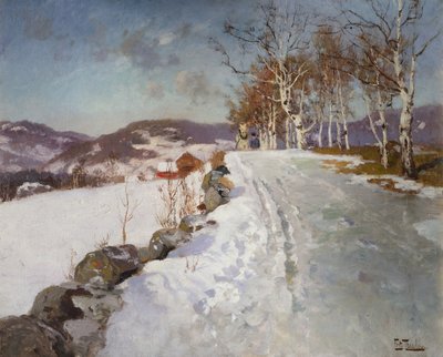 Winter Landscape at Lillehammer by Fritz Thaulow