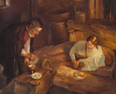 On the Holy Night by Fritz von Uhde