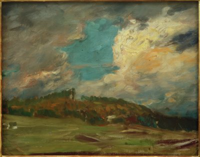 Landscape Study (Landscape with Clouds) by Fritz von Uhde