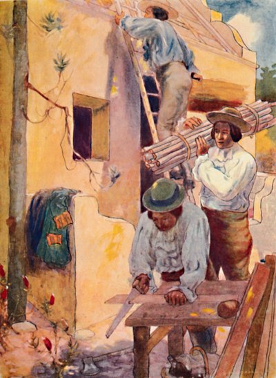 Huguenots Building their Homesteads, 1909 by GS Smithard