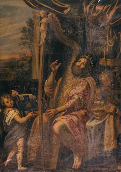 David Playing the Harp by Gabriel Francois Doyen