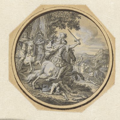 Battle Scene by Gabriel Francois Louis Debrie