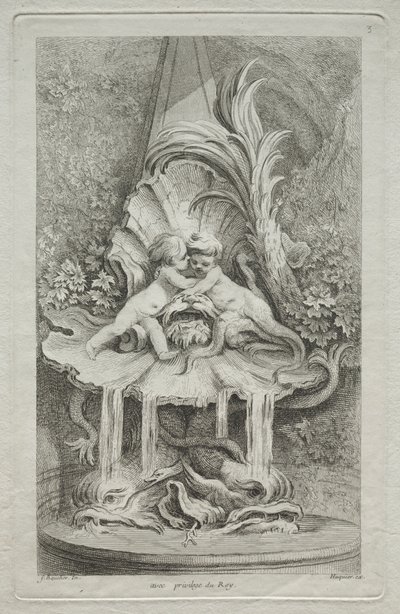 Book of Fountains: No. 3 by Gabriel Huquier