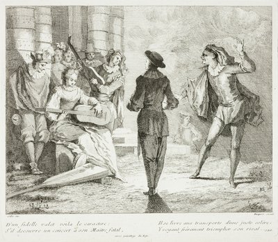 Plate from Book of Comic Scenes by Gabriel Huquier