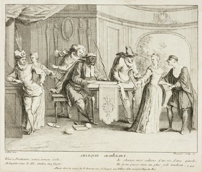 Plate from Book of Comic Scenes by Gabriel Huquier