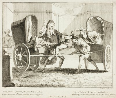 Plate from Book of Comic Scenes by Gabriel Huquier