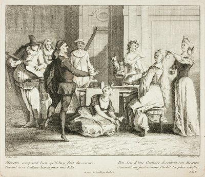 Plate from Book of Comic Scenes by Gabriel Huquier
