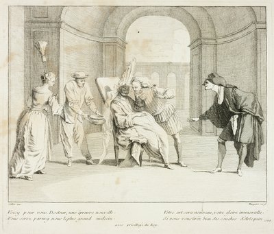 Plate from Book of Comic Scenes by Gabriel Huquier