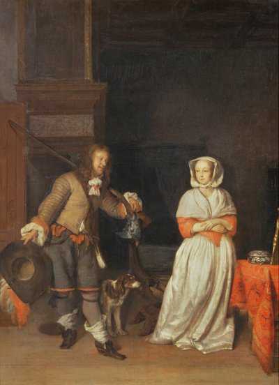The Huntsman and the Lady, 1660-65 by Gabriel Metsu