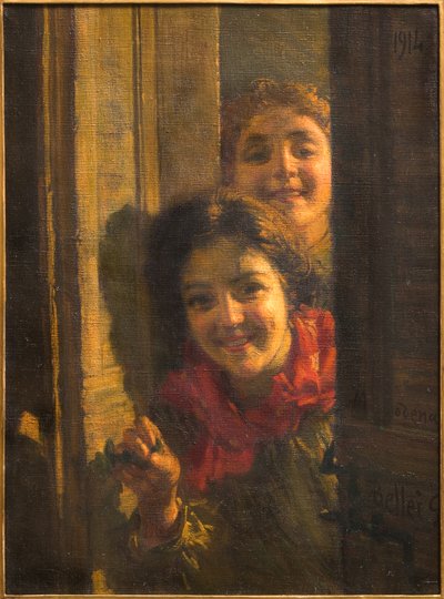 Girls at the door by Gaetano Bellei