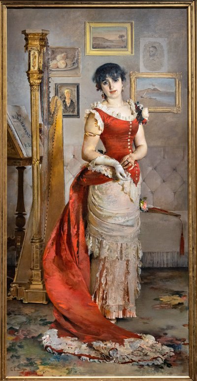 The Harpist by Gaetano Esposito