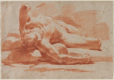 Reclining Male Nude by Gaetano Gandolfi