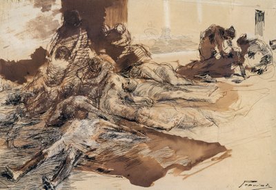 Study of plague by Gaetano Previati