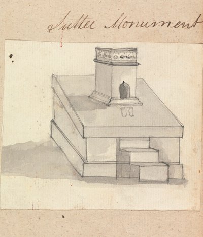 A Suttee Monument by Gangaram Chintaman Tambat