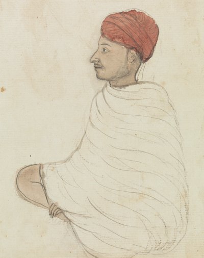 Man in a Red Turban by Gangaram Chintaman Tambat