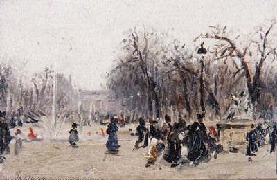 In the Tuileries Gardens by Gaspar Miro Lleo
