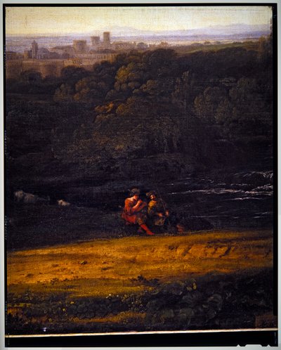 Italian Pastoral Landscape (detail) by Gaspard Poussin Dughet