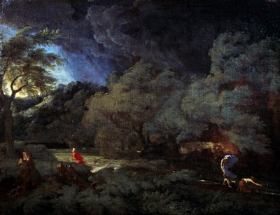 Stormy landscape by Gaspard Poussin Dughet