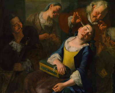Teasing a Sleeping Girl by Gaspare Traversi