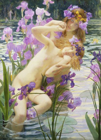 Bathing Nymphs by Gaston Bussiere