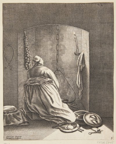 A Woman Cooking by Geertruyt Roghman