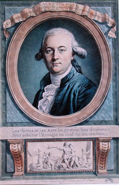 Portrait of Valentin Hauy by Genevieve (after) Favart