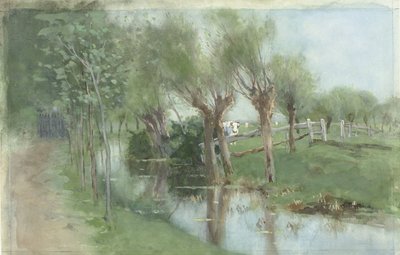 Willows by a Ditch by Geo Poggenbeek