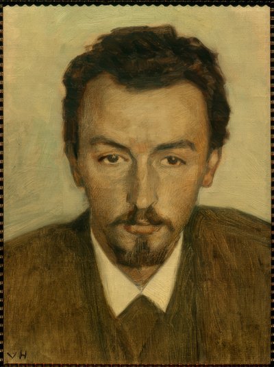 Portrait of the Painter Vilhelm Hammershøi by Georg Nicolai Achen