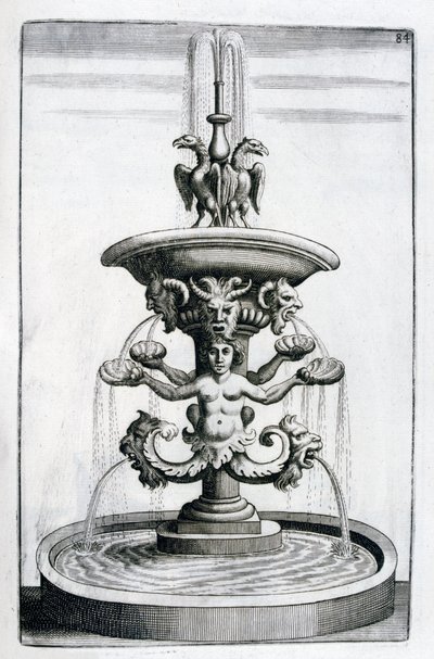 Fountain design, 1664 by Georg Andreas Bockler