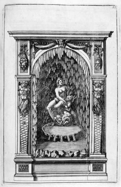 Fountain, Grotto Design by Georg Andreas Bockler