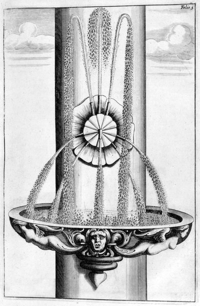 Ornamental Fountain Design, 1664 by Georg Andreas Bockler