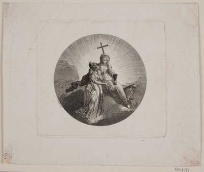 Vignette with Faith and Minerva by Georg Christian Schule