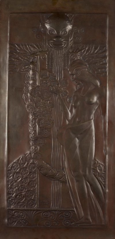 Nymph and Satyr by Georg Klimt