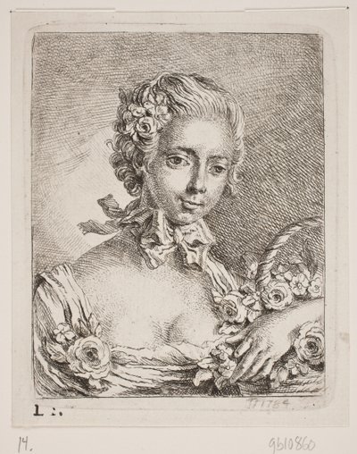 A Flower Girl by Georg Mathias Fuchs