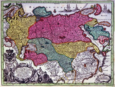 The Russian Empire by Georg Matthäus Seutter