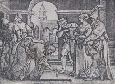Christ and the Adulterous Woman by Georg Pencz