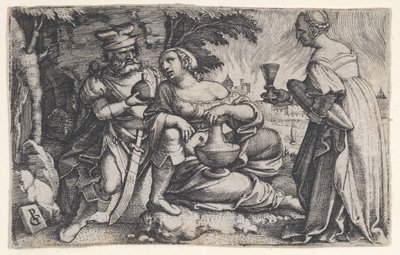 Lot and His Daughters by Georg Pencz