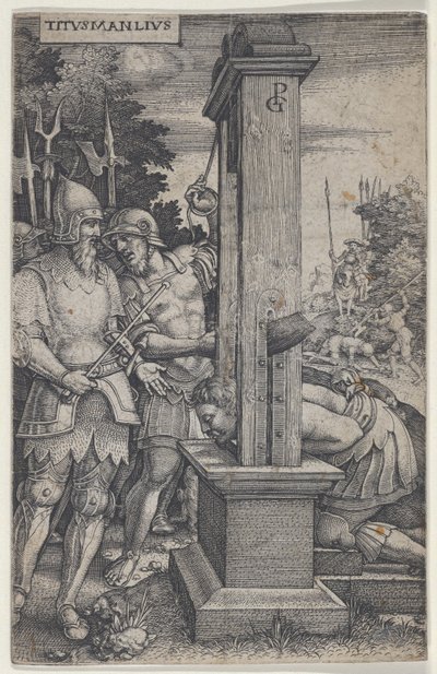 Titus Manlius, from Roman Heroes, 1535 by Georg Pencz