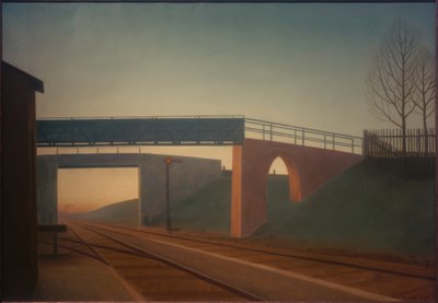 Railway Crossing by Georg Schrimpf