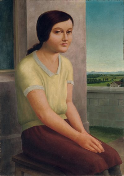 Seated Girl by Georg Schrimpf