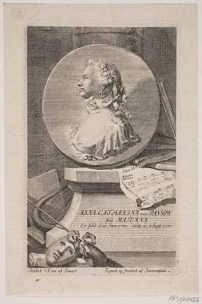 Actress Anna Catharina von Passow by Georg Vilhelm Baurenfeind