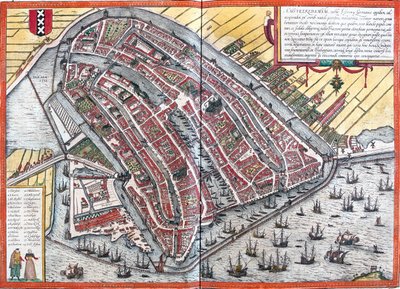 Amsterdam, Netherlands by Georg and Hogenberg Franz (1535 90) Braun