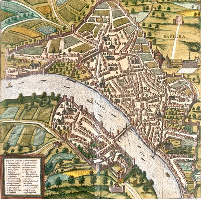 Basel, Switzerland by Georg and Hogenberg Franz (1535 90) Braun